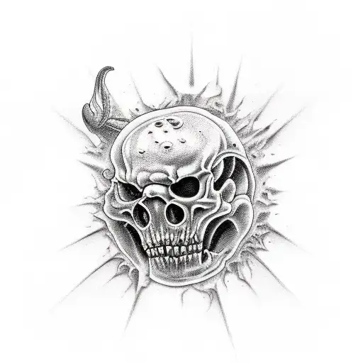 hell and toxic  tattoo design idea