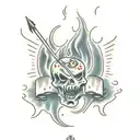 hell and toxic  tattoo design idea