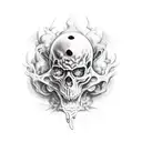 hell and toxic  tattoo design idea