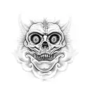 hell and toxic  tattoo design idea