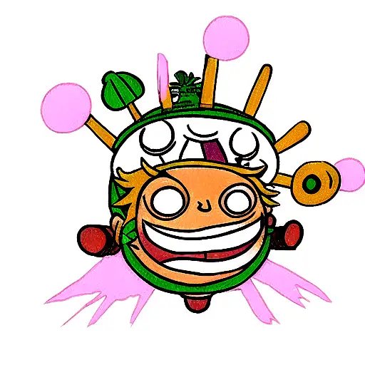 chopper one piece luffy zoro together fun colorful tattoo design idea