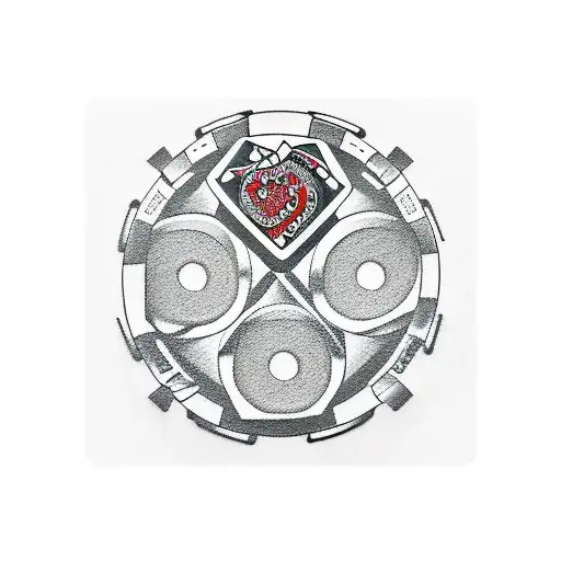 poker chips, grim reaper tattoo design idea