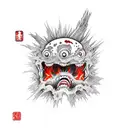 Zombie Goku tattoo design idea