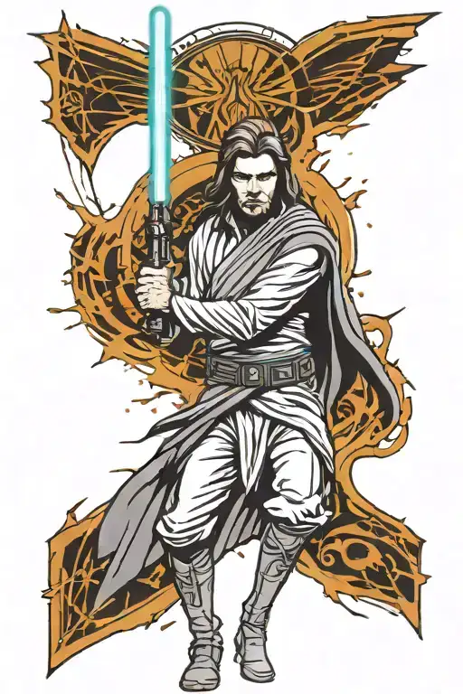star wars jedi tattoo design idea