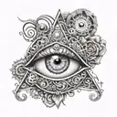 Design a 1/4 sleeve tattoo with third eye and enlightenment inspiration with a similar style to artist alex gray tattoo design idea