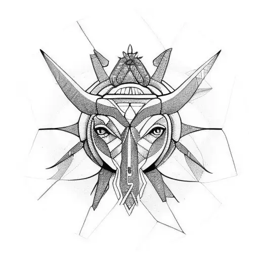 Taurus, women, mother earth tattoo design idea