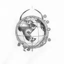 Taurus and mother earth tattoo design idea