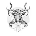 Taurus and mother earth tattoo design idea