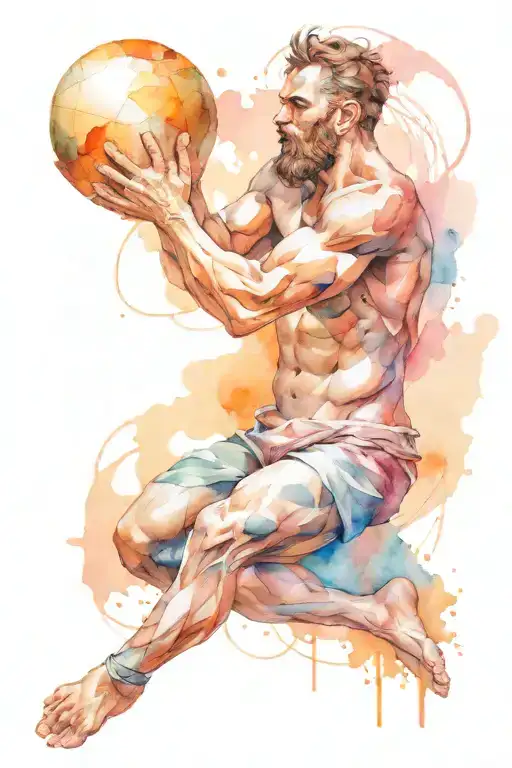 atlas holding the world tattoo design idea