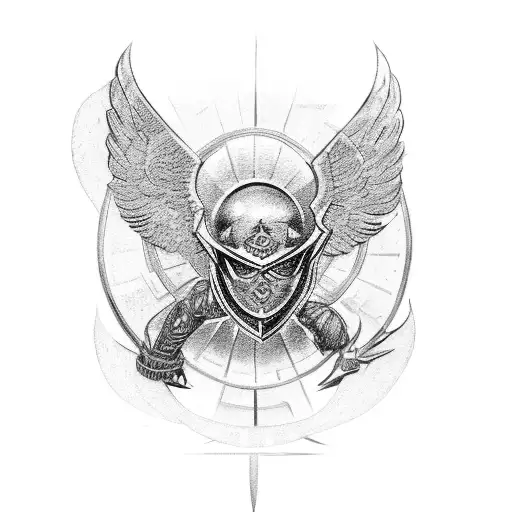 Saint Michael tattoo design idea