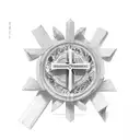 33 crosses with variety in sizes and placement tattoo design idea