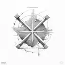 33 crosses with variety in sizes and placement tattoo design idea