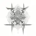 33 crosses with variety in sizes and placement tattoo design idea