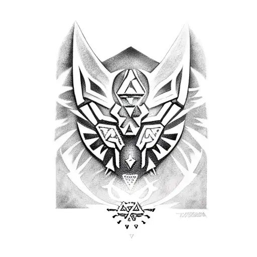 legend of Zelda wolf link tattoo design idea
