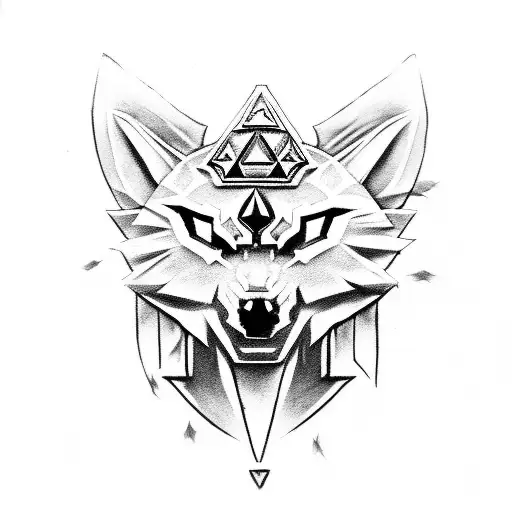 legend of Zelda twilight princess wolf link tattoo design idea