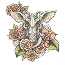 Flower uterus surrounded by a divine tattoo design idea