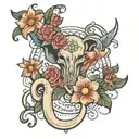 Flower uterus surrounded by a divine tattoo design idea