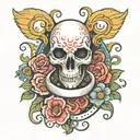 Flower uterus surrounded by a divine tattoo design idea