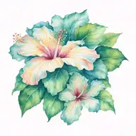 Hibiscus flower tattoo design idea