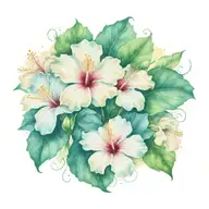 Hibiscus flower tattoo design idea