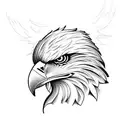 eagle with katana sword tattoo design idea