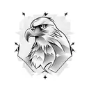 eagle with katana sword tattoo design idea
