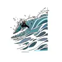Ocean Wave tattoo design idea