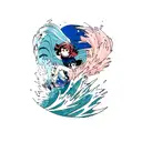 Ocean Wave tattoo design idea