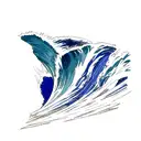 Ocean Wave tattoo design idea
