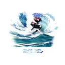 Ocean Wave tattoo design idea