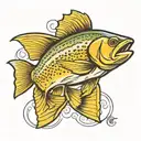 cutthroat trout fly fishing tattoo design idea