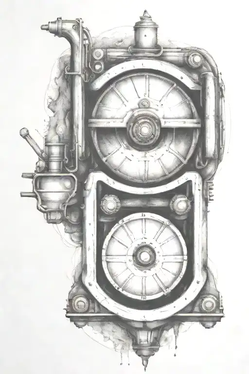 sand pouring  machine excavator tattoo design idea