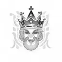 King and Queen crowns and below that use Y and H alphabets to form as a single alphabet showing both characters Y and H  tattoo design idea