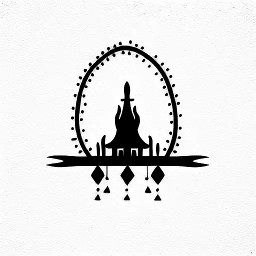 gothic and Buddhism  tattoo design idea