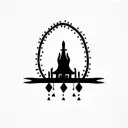 gothic and Buddhism  tattoo design idea