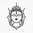 gothic and Buddhism  tattoo design idea
