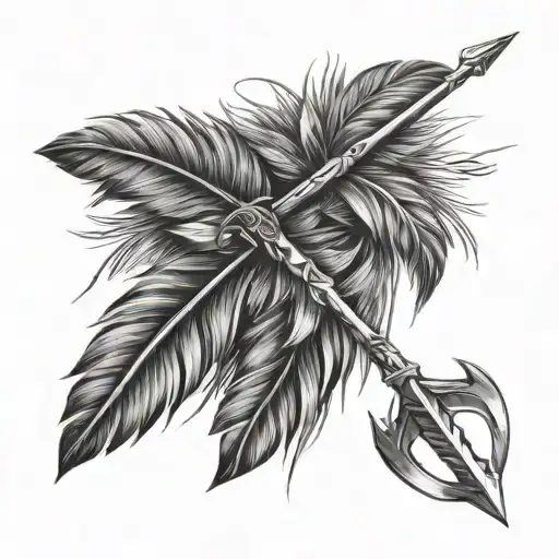 "romans 8" feathers and arrows  tattoo design idea