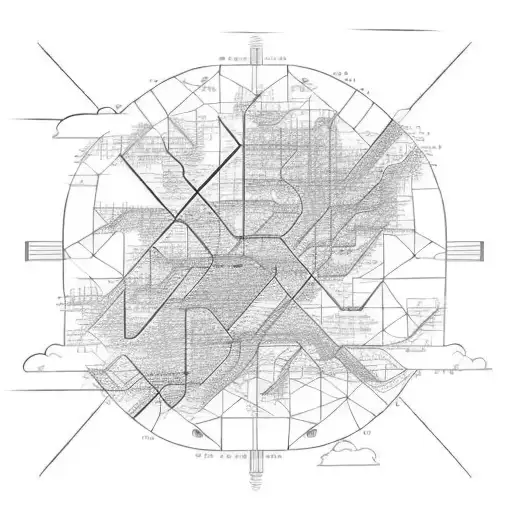okayama train line map tattoo design idea