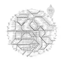 okayama train line map tattoo design idea