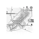 okayama train line map tattoo design idea