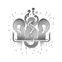 flaming question mark remain silent banner tattoo design idea