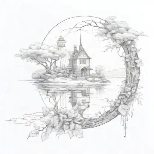 take me to the lakes where all the poets died. i will go to secret gardens in my mind. people need a key to get to. only tattoo design idea