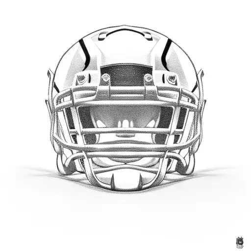 football helmet tattoo design idea