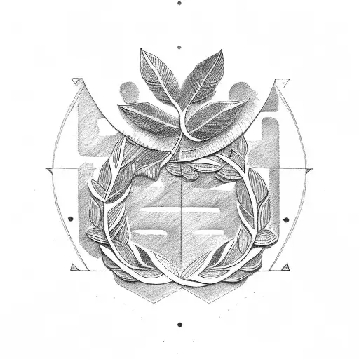 Laurel wreath tattoo design idea