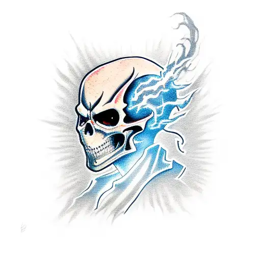 Drawing Ghost Rider Tattoo Simple - Temu