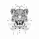 leopard print  tattoo design idea