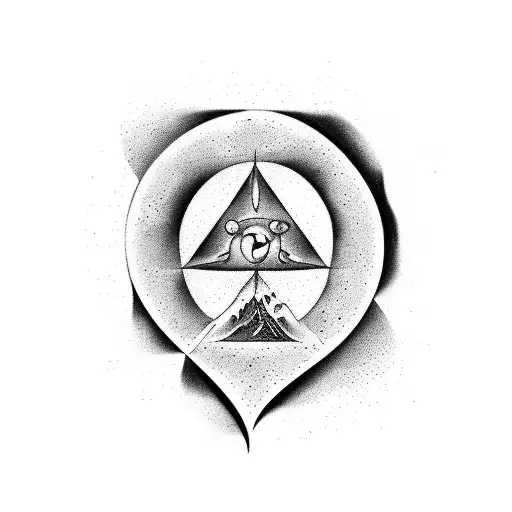 un trou noir astronomie représentation physique tattoo design idea