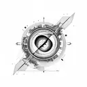 un trou noir astronomie représentation physique tattoo design idea