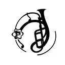 flowers, music, saxophone tattoo design idea