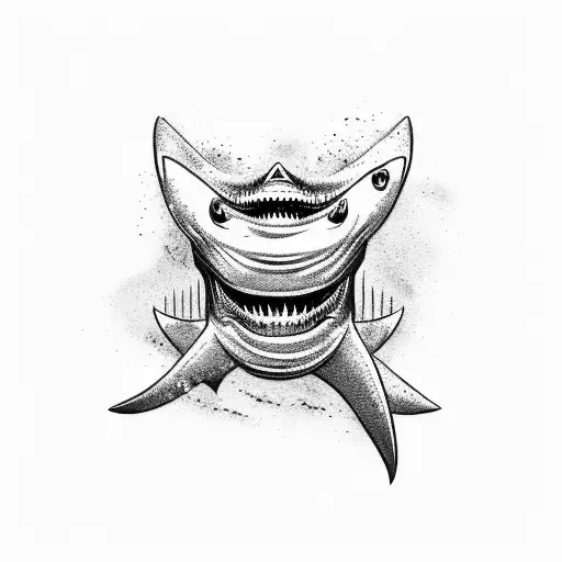 Shark tooth tattoo design idea